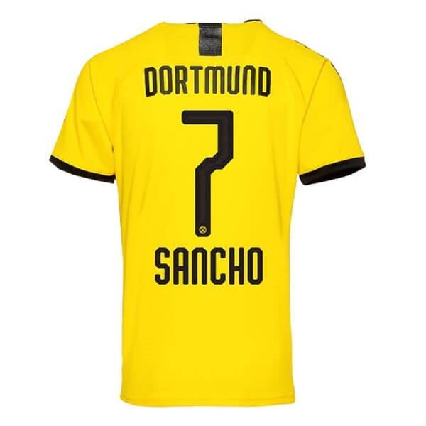 Tailandia Camiseta Borussia Dortmund NO.7 Sancho Primera equipo 2019-20 Amarillo